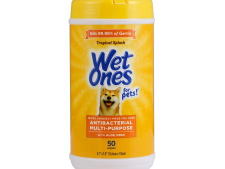 Wet Ones Anti-Bacterial All Purpose Wipe for Dogs - 50 ct canister For Discount