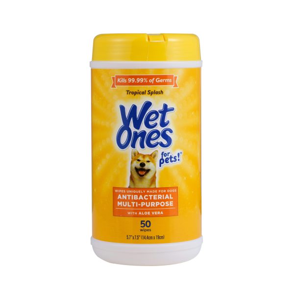 Wet Ones Anti-Bacterial All Purpose Wipe for Dogs - 50 ct canister For Discount