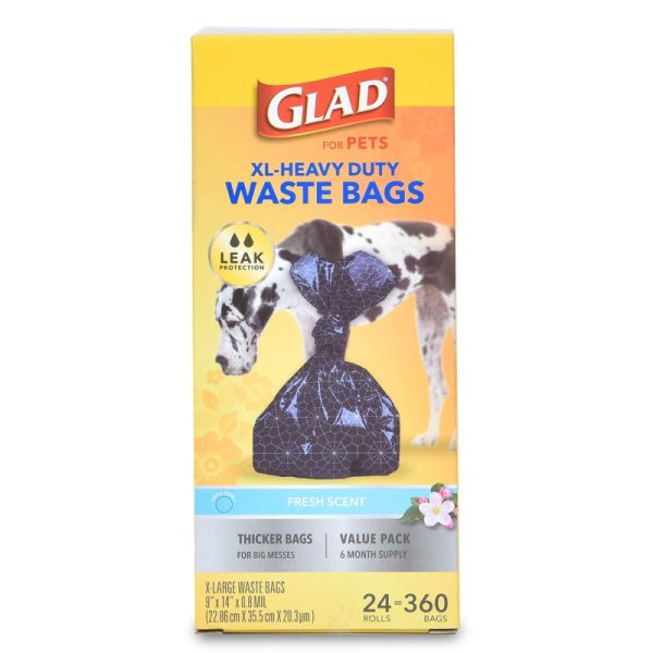 Glad for Pets Scented Waste Bags - Value Pack, 360 Bags Sale