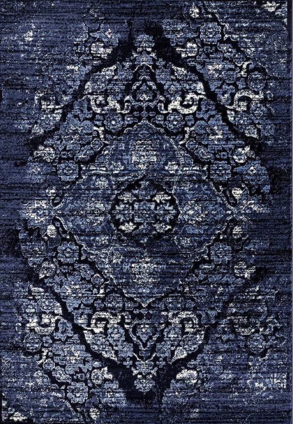 Kentucky Navy Blue Traditional Area Rug Supply