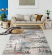 Blue Ivory Red Rustic Abstract Area Rug For Living Room Bedroom For Cheap