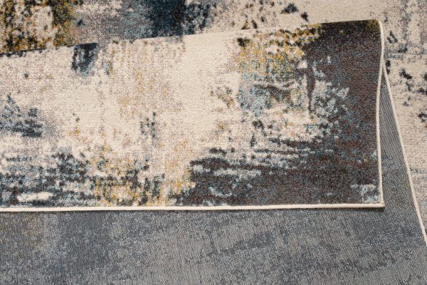 Beige Blue Mustard Brown Multicolor Abstract Rustic Area Rug For Living Room Bedroom Online Hot Sale