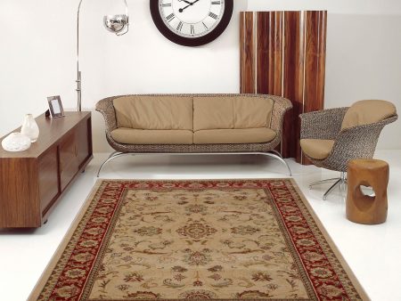 Swallowtail Rust and Cream Oriental Area Rug Online now