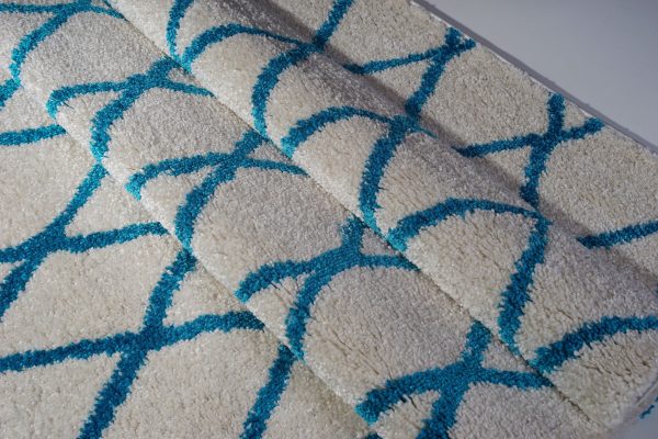 Toronto Trellis Ivory Turquoise Area Rug For Discount