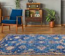 Tremont Dark Blue Traditional Indoor Outdoor Area Rug Cheap