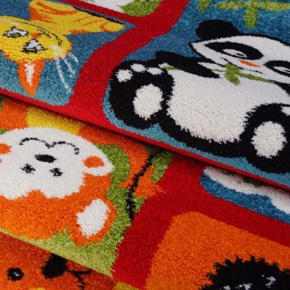 Adorable Animals Red Area Rug For Cheap