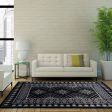 Burlington Black Gray Area Rug Fashion