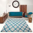 Toronto Trellis Ivory Turquoise Area Rug For Discount