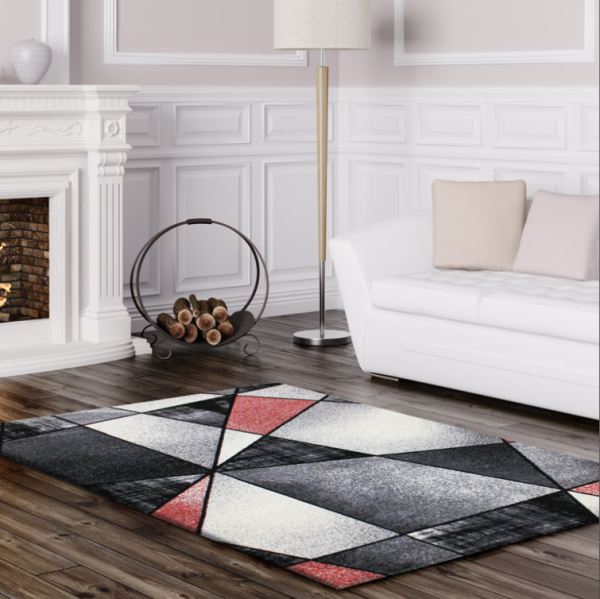 Emperor Abstract Red Gray Area Rug Sale