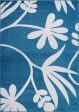 Botanical Style Simple and Creative Indoor Area Rug Carpet in Blue and Cream Cheap