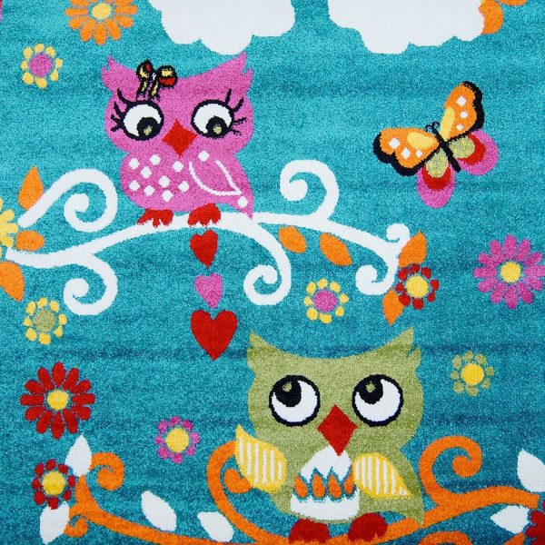 MODA KIDS OWL AREA RUG Turquoise Fashion