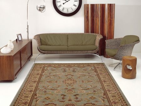 Swallowtail Oriental Green and Cream Area Rug Online Hot Sale