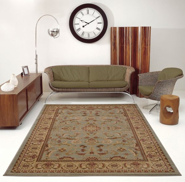 Swallowtail Oriental Green and Cream Area Rug Online Hot Sale