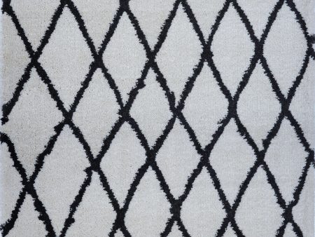 Toronto Trellis Ivory Dark Grey Area Rug For Discount