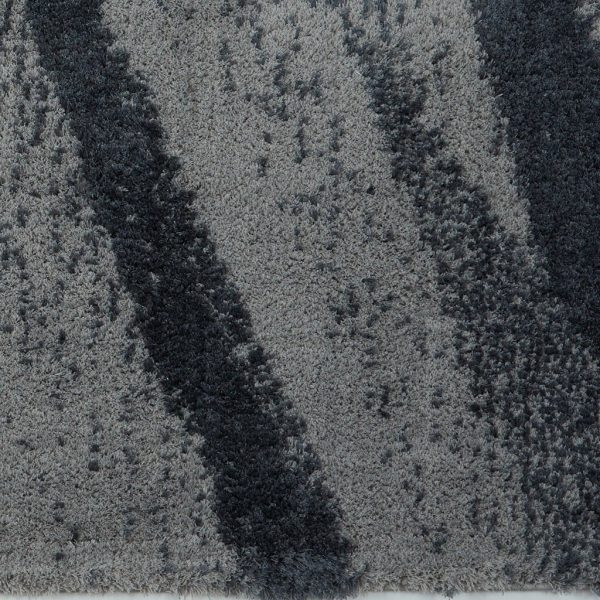 Jasper Shaggy Micro-Polyester Grey Area Rug Online now