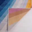 Opal Abstract Style Rainbow Contemporary Modern Indoor Mat Carpet in Multicolor, 2x3 (1 10  x 2 11 , 57cm x 90cm), 2x3 (1 10  x 2 11 , 57cm x 90cm), Multicolor Cheap