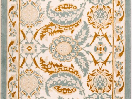 Abstract Traditional Pattern Turkish Beige Blue White Contemporary Area Rug Carpet Hot on Sale