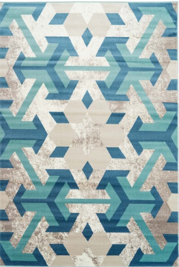 Irish Teal Turquoise Snowflake Area Rug Online now