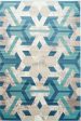 Irish Teal Turquoise Snowflake Area Rug Online now