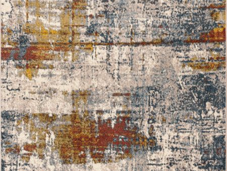 Beige Blue Mustard Brick Red Multicolor Abstract Rustic Area Rug For Living Room Bedroom Sale