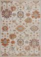 Venice Marigold Cream Ornamental Indoor Outdoor Area Rug For Sale