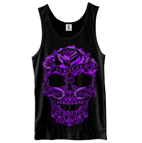 Tattoo Skull - purple print For Cheap