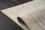 Modern Ivory Grey Bordered Area rug Hot on Sale