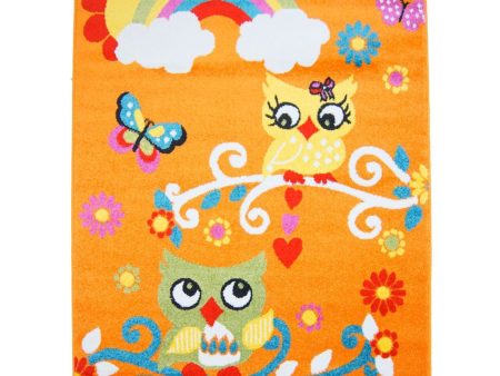 Moda Kids Owl Orange Area Rug Online now