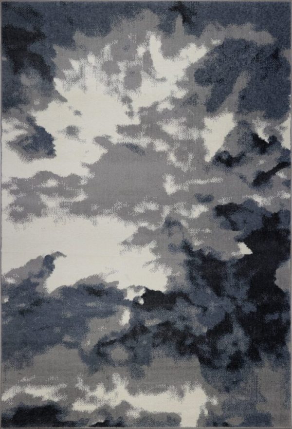 Toronto Sky Gray Abstract Area Rug on Sale