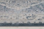 Lux Cotto Persian Bordered Blue Cream Area Rug Sale