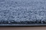 Solid Color Shaggy Meknes Durable Beautiful Turkish Rug in Blue Sale