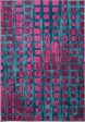 Grand Square Pink Turquoise Area Rug Hot on Sale