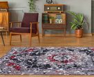 Grayton Traditional Gray Red Area Rug Sale