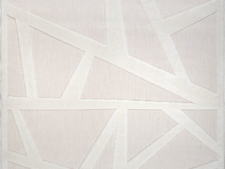 Cream Beige Geometric Modern Minimalist Contemporary Outdoor Indoor Area Rug Carpet For Patio, Porch, Dining Area, Balcony, Living Room, Bedroom Online