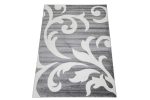 Off White Grey Floral Pattern Area Rug For Cheap