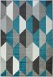 Turquoise Gray Honeycomb Area Rug on Sale