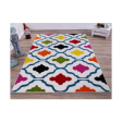 Trellis Contemporary Durable Beatuiful Indoor Kids Area Rug Carpet in Cream and Multicolor Online Hot Sale