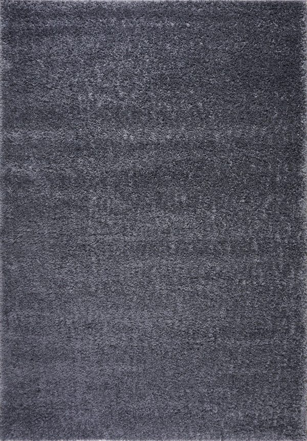 Solid Color Shaggy Meknes Durable Beautiful Turkish Rug in Gray For Cheap