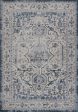 Goldline Cream Ivory Blue Bordered Persian Style Area Rug Cheap