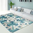 Irish Teal Turquoise Snowflake Area Rug Online now