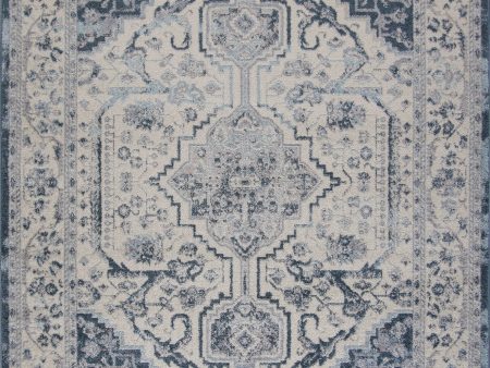 Lux Cotto Persian Bordered Blue Cream Area Rug Sale