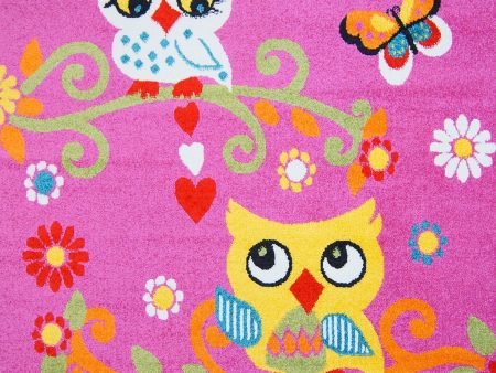 Kids Owl Pink Area Rug Online now