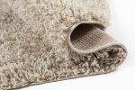 Shaggy Soft Plush Durable Made in Europe Indoor Area Rug Carpet in Beige, 5x8 Online Sale