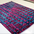 Grand Square Pink Turquoise Area Rug Hot on Sale