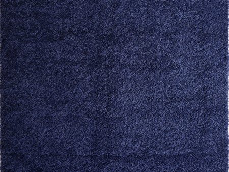 Solid Color Shaggy Meknes Durable Beautiful Turkish Rug in Navy Blue Sale