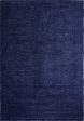 Solid Color Shaggy Meknes Durable Beautiful Turkish Rug in Navy Blue Sale