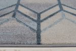 Stella Ivory Blue Grey Honeycomb Pattern Are Rug For Discount