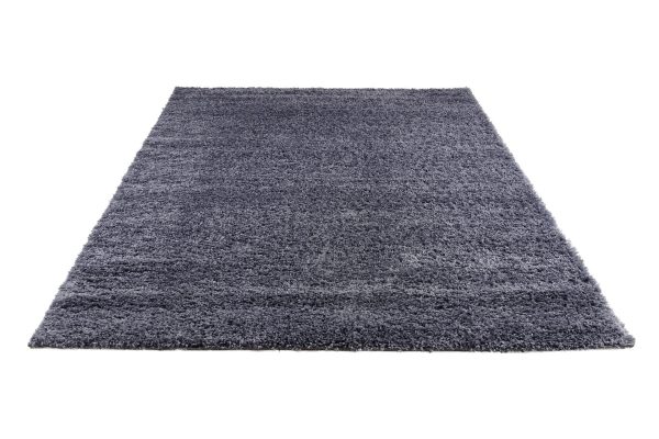 Solid Color Shaggy Meknes Durable Beautiful Turkish Rug in Gray For Cheap