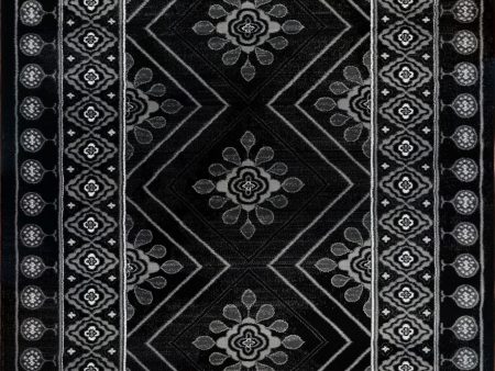 Burlington Black Gray Area Rug Fashion