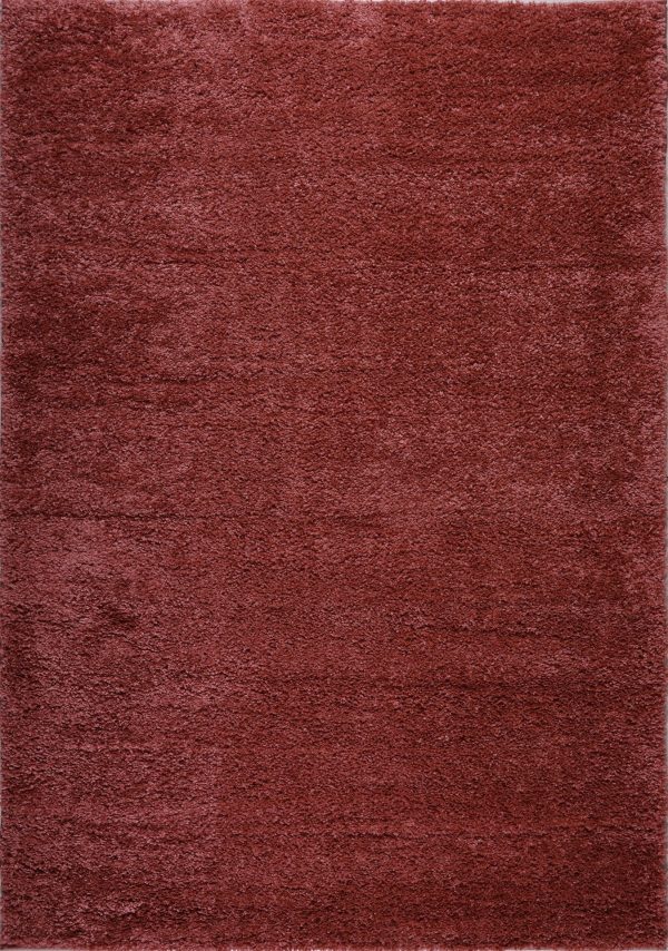 Solid Color Shaggy Meknes Durable Beautiful Turkish Rug in Peach Orange Online Hot Sale